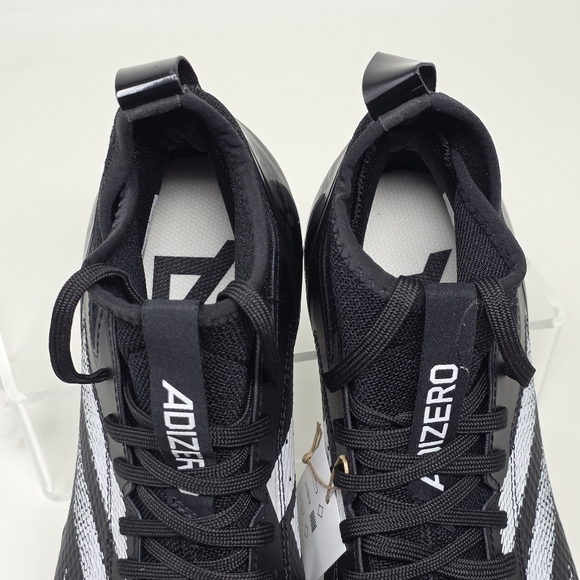 Adidas Adizero Impact Football Cleats Black White IE9661 Men’s Size 10.5 New - Picture 8 of 10